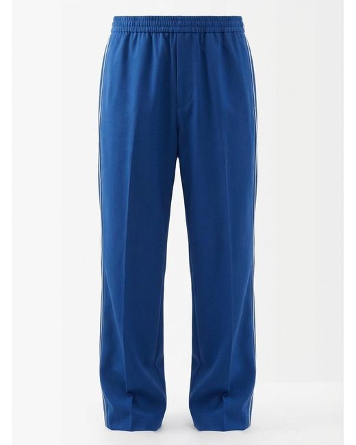 Gucci Blue Interlocking G Wide Leg Pants for men