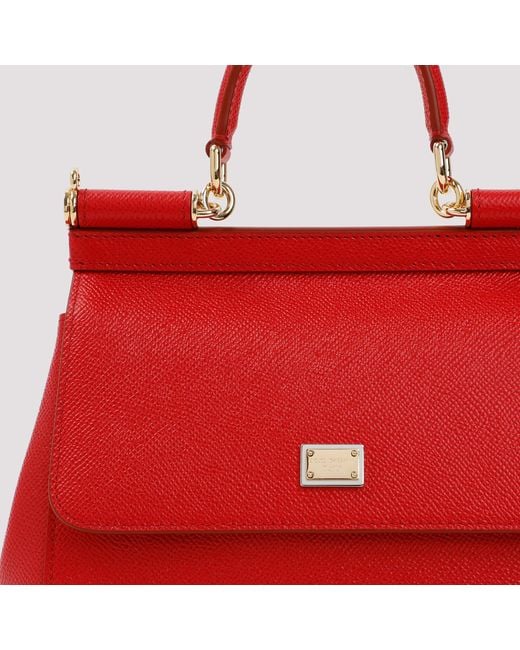 Dolce & Gabbana Red Medium Sicily Handbag