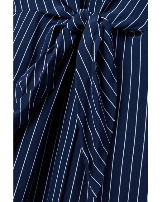 Michael Kors Blue Medium Length Shirt Dress