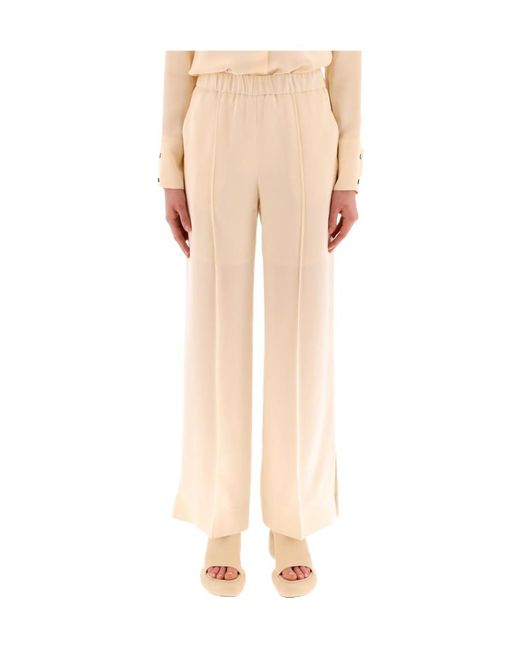 Jil Sander Natural Logo Casual Pants