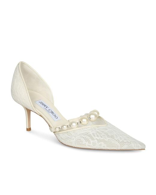 Jimmy Choo White Pointed-Toe High Heels