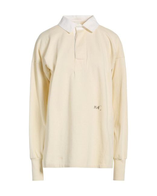 Maison Margiela Natural Plain Colour Polo Shirt