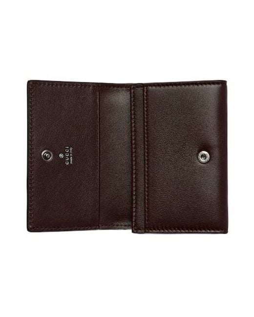 Gucci Brown Long Card Case With Horsebit for men