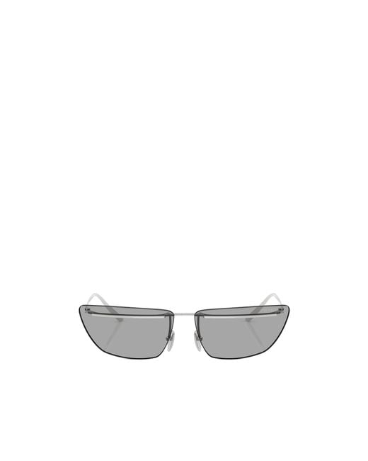 Prada White Eyewear Butterfly Frame Sunglasses
