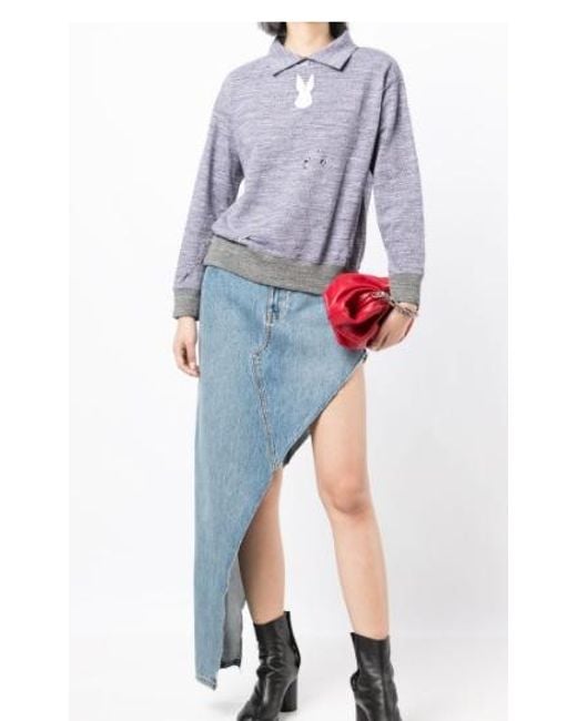 Maison Margiela Gray Graphic Print Logo Jumper