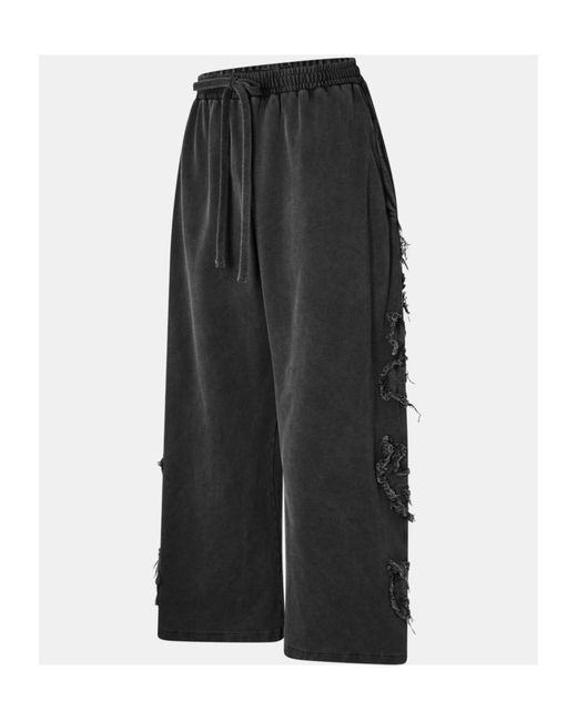 Acne Black Drawstring Wide-Leg Track Pants for men