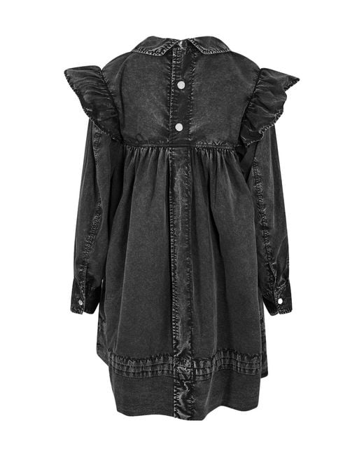 Ganni Black Oversized Tunic Dress
