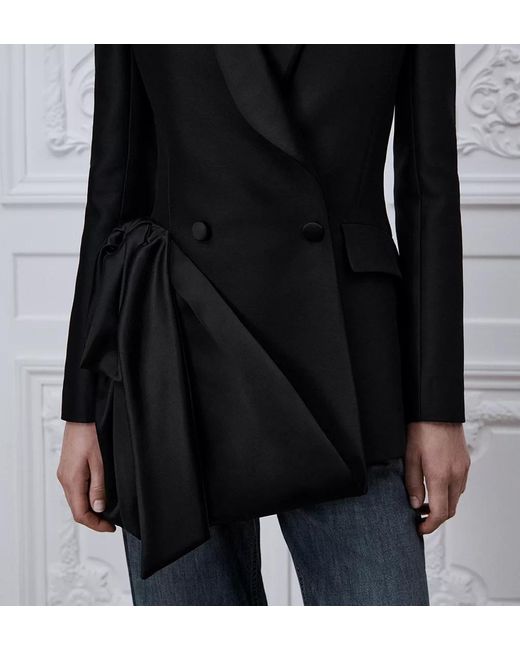 Dior Black Asymmetrical Fitted Jacket