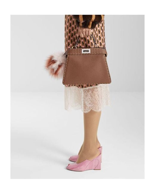 Fendi Brown Peekaboo Iseeu Small Tote Bag