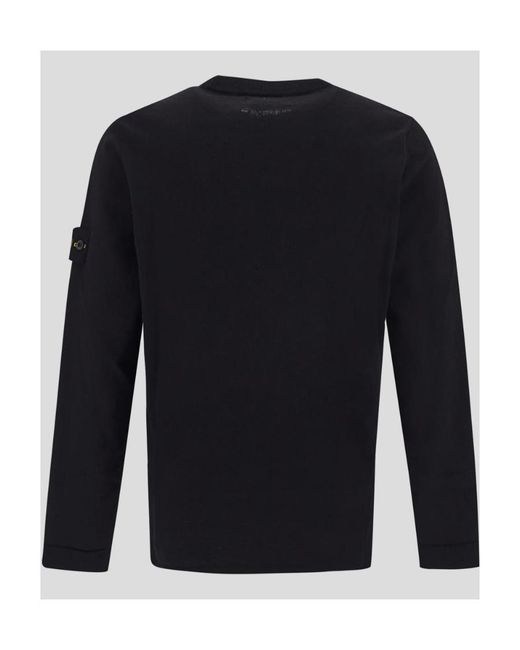 Stone Island Blue Logo Patch Crewneck Knitted Jumper for men