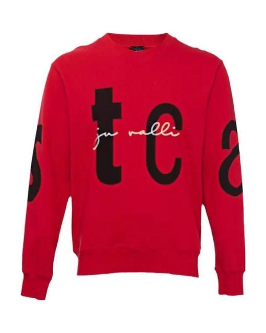 Just Cavalli Red Round-Necked Sweater for men