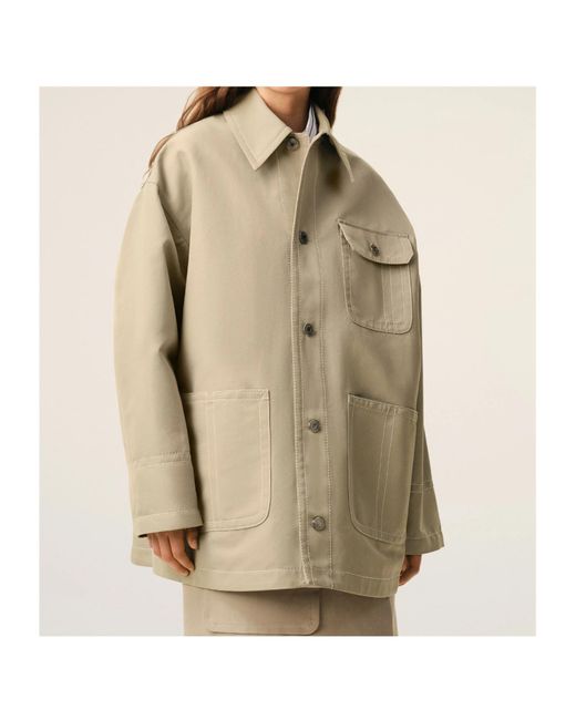 AMI Natural Patch-Pocket Worker Jacket for men