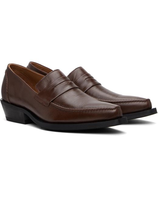 Our Legacy Brown Cypher Loafers for men