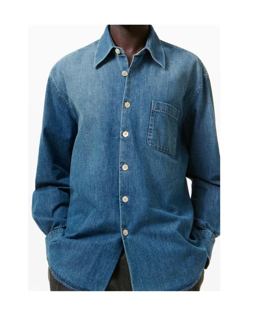Our Legacy Blue Above Relaxed Shirt for men