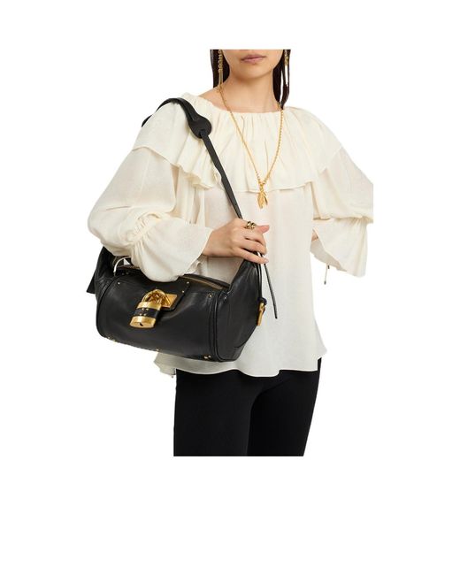 Chloé Black Classic Leather Shoulder Bag