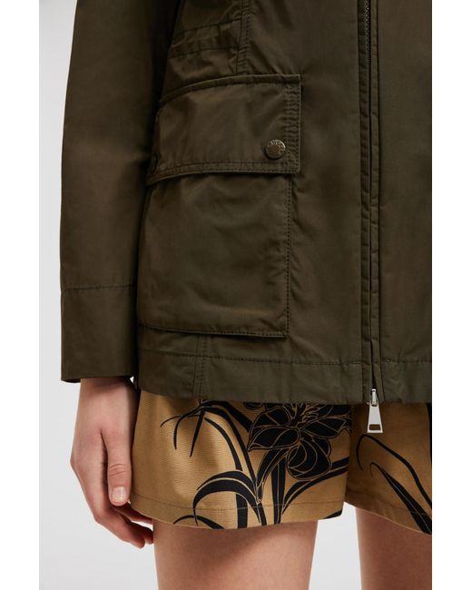 Moncler Green Leandro Logo Patch Hooded Jacket
