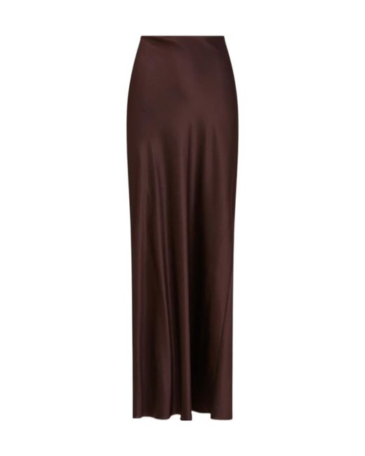 Veronica Beard Brown Medina Silk Maxi Skirt