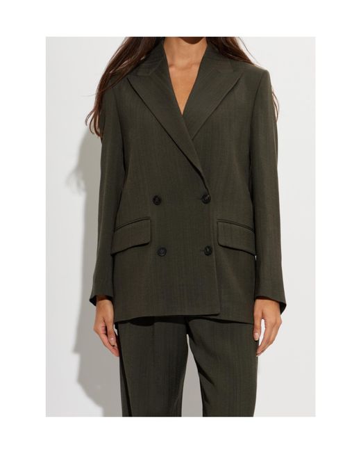 Golden Goose Deluxe Brand Green Double Breasted Blazer