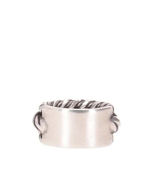 Ann Demeulemeester White Reau Twisted Triple Ring