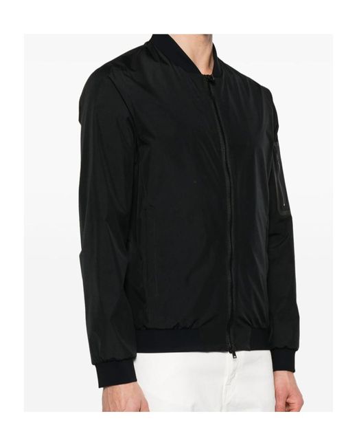 Herno Black Lightweight Bomber Jacket for men