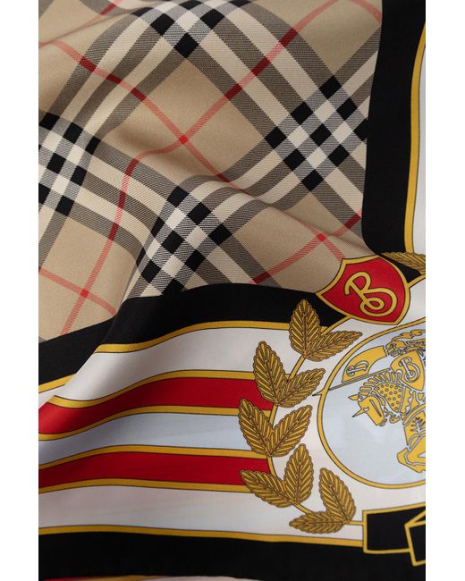 Burberry White Check Pattern Square Scarf for men