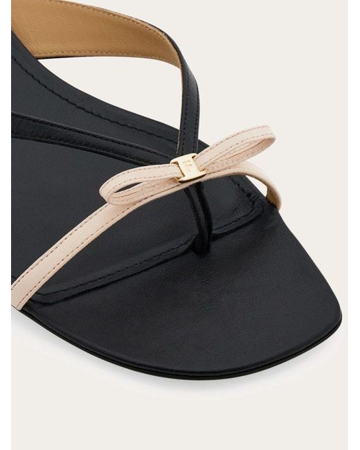 Ferragamo White Mini Bow Flip Flop