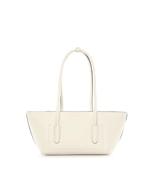Coccinelle White Logo Printed Shoulder Bag