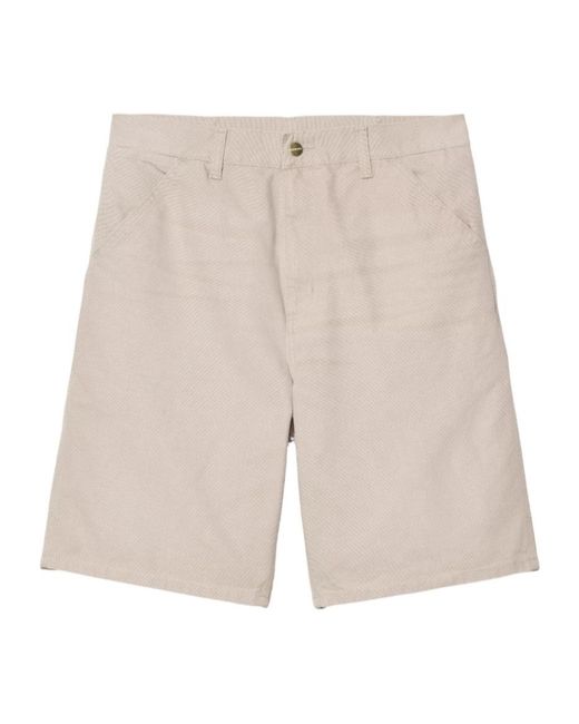 Carhartt White Single Knee Shorts for men