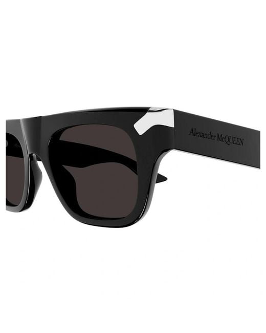 McQueen Black Eyewear Rectangle Frame Sunglasses for men