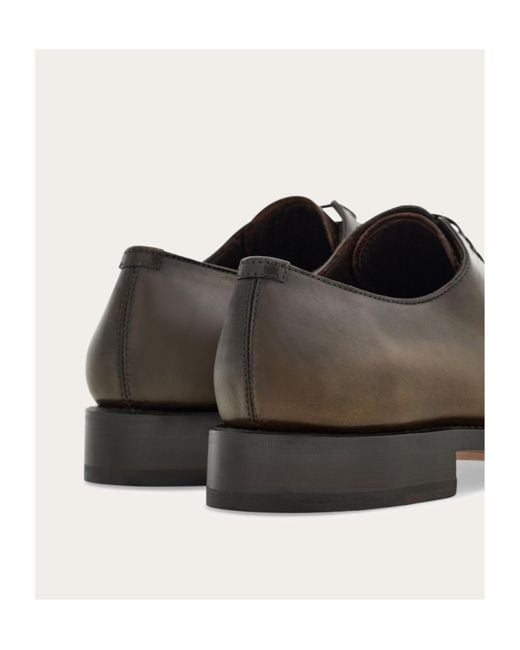 Ferragamo Brown Tramezza Plain Toe Oxford for men