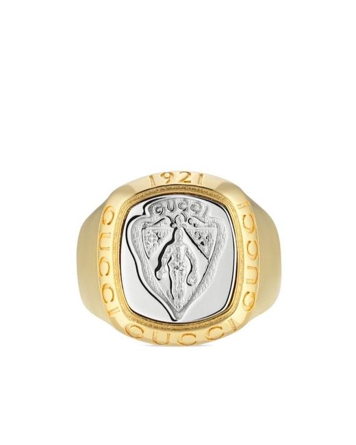 Gucci Metallic Crest Signet Ring for men