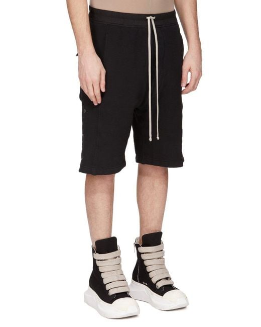 Rick Owens Black Concordians Pusher Shorts for men