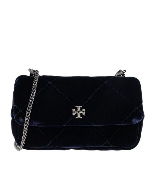 Tory Burch Black Mini Kira Logo Plaque Crossbody Bag