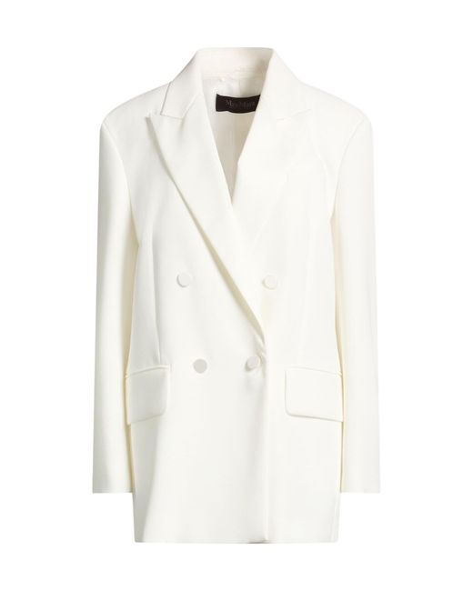 Max Mara White Double-Breasted Suit
