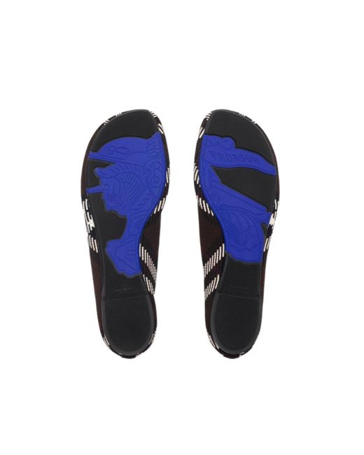 Burberry Multicolor Checked Knitted Slip-On Ballerina Shoes
