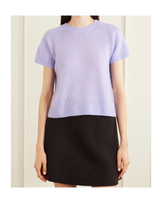 Lisa Yang Purple Siona Cashmere And Silk T-Shirt
