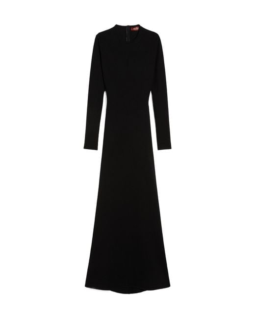 Max Mara Black Slim-Fit Stretch Yarn Dress