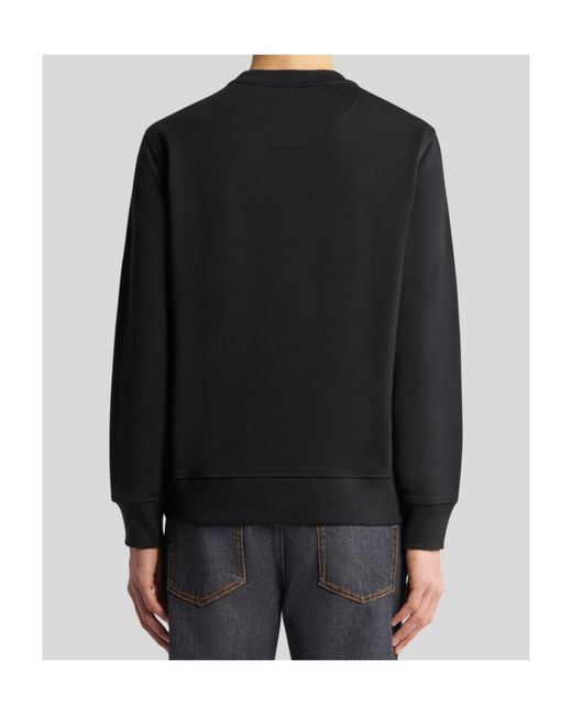 Etro Black Pegaso-Appliqué Crew-Neck Sweatshirt for men