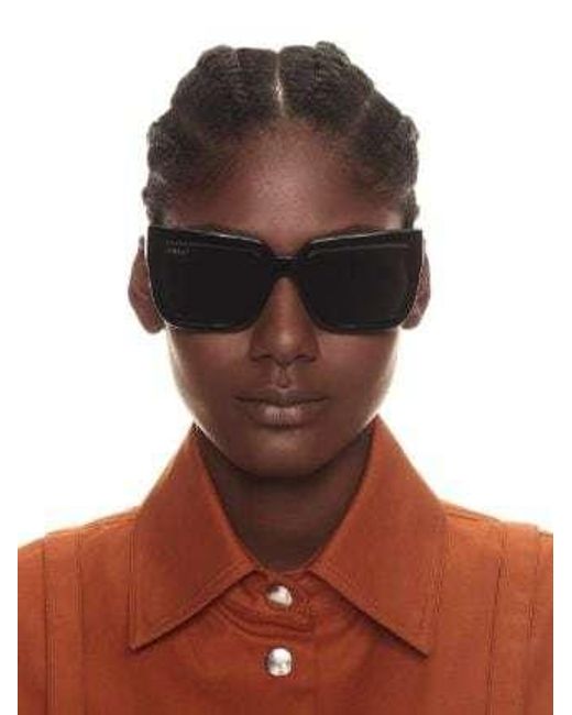 Off-White c/o Virgil Abloh Black Firenze Square Frame Sunglasses for men