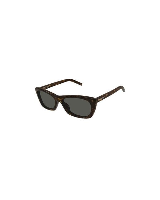 Saint Laurent Black Eyewear Rectangular Frame Sunglasses