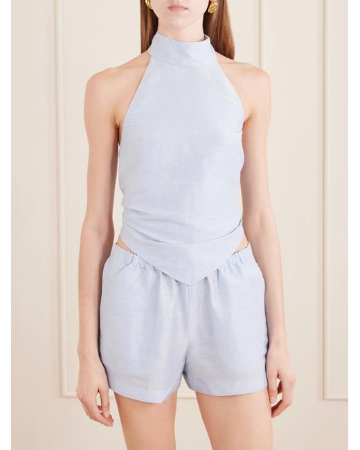 Cult Gaia White Bina Backless Top