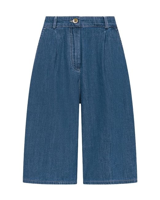 Seventy Blue Button Shorts