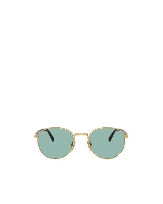 Prada Green Eyewear Oval Frame Sunglasses for men