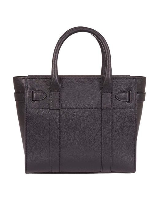 Mulberry Black Mini Zipped Bayswater Pelle