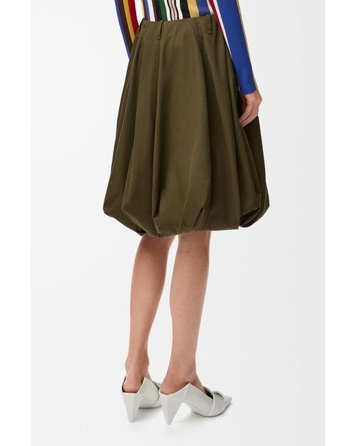 Loewe Green Button-Pockets Mini Skirt