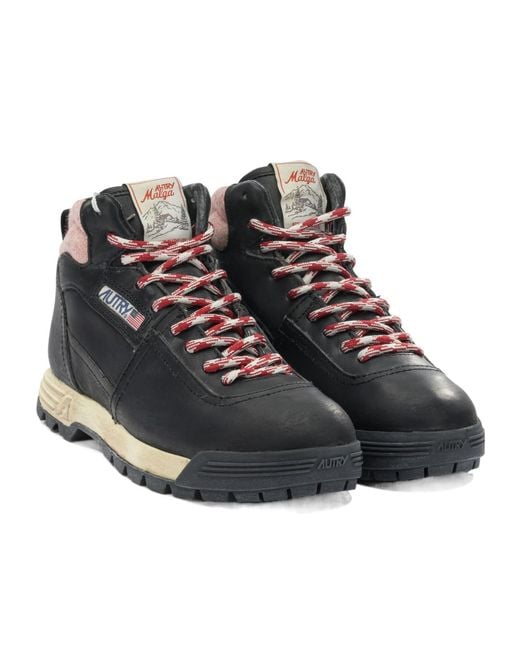 Autry Black Malga Lace-Up Boots