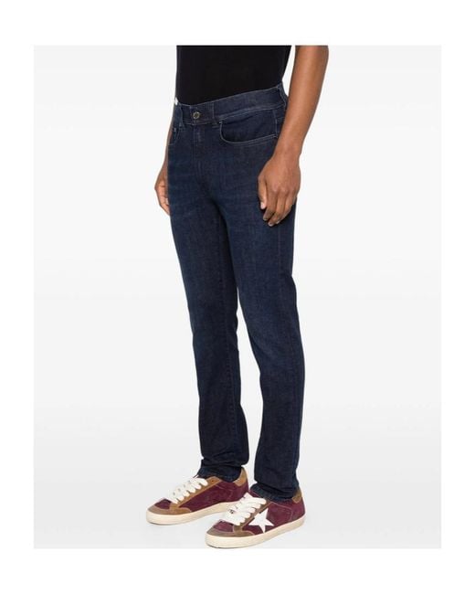 PT01 Blue Belt Loop Jeans for men