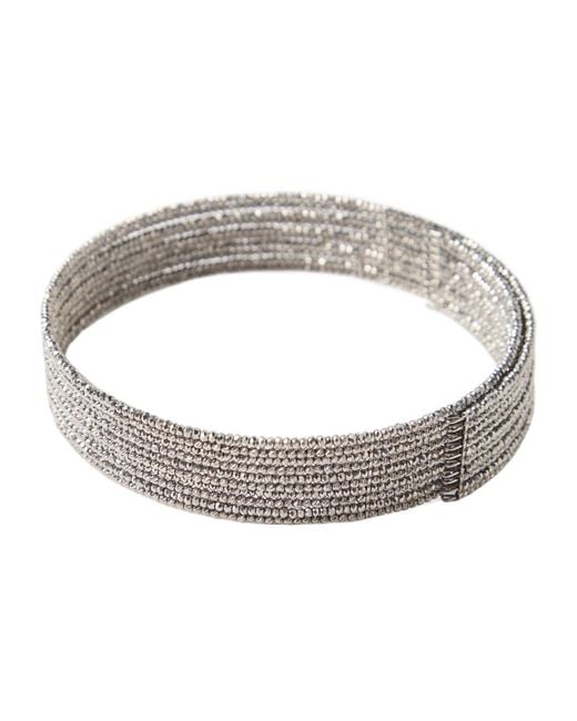 Brunello Cucinelli Metallic Vetro Beaded Necklace
