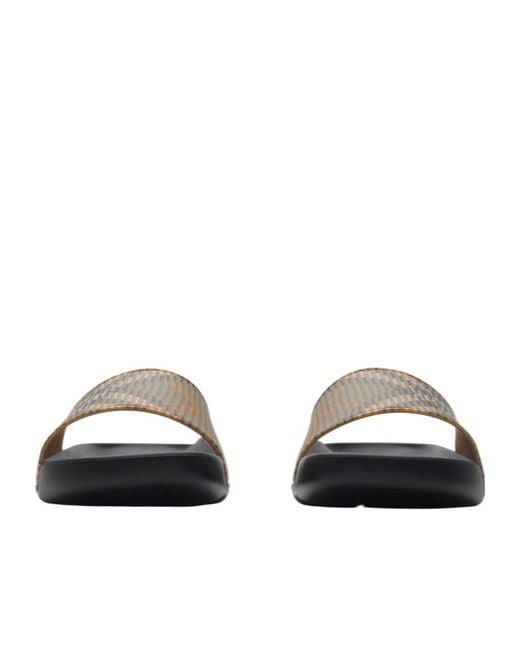 Burberry Multicolor Dive Checked Slip-On Slides for men