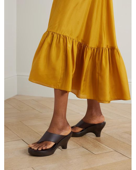 Zimmermann Brown Wild Wedge Leather Platform Sandals